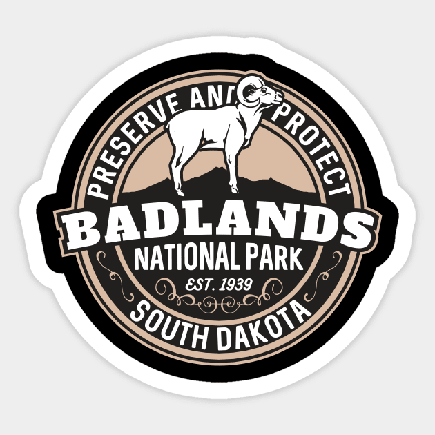 Badlands National Park Sticker by SouthDakotaGifts